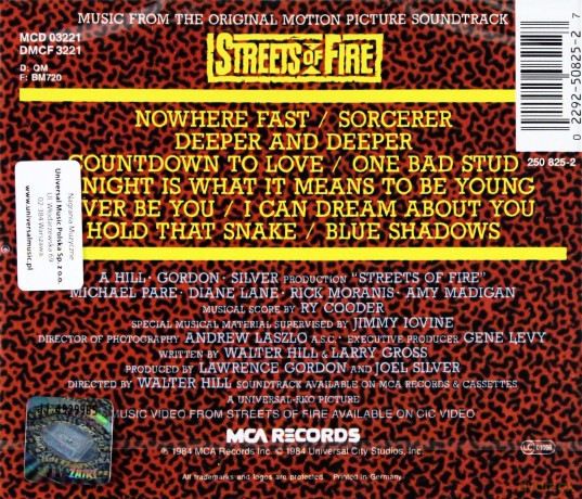 Streets Of Fire soundtrack (Ulice w Ogniu) [CD]