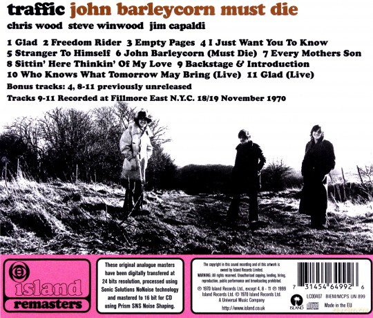 Traffic: John Barleycorn Must Die [CD]