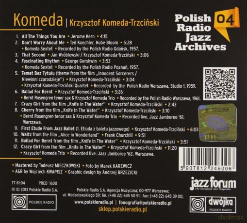 Komeda: Polish Radio Jazz Archives Vol 4 (digipack) [CD]