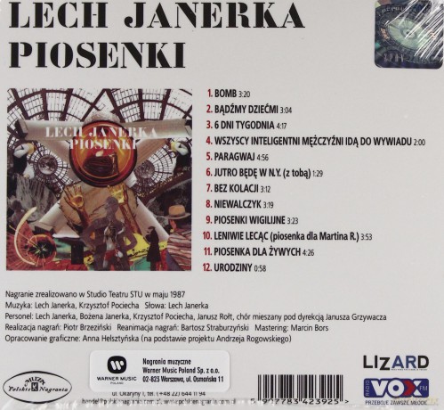 Lech Janerka: Piosenki (digipack) [CD]