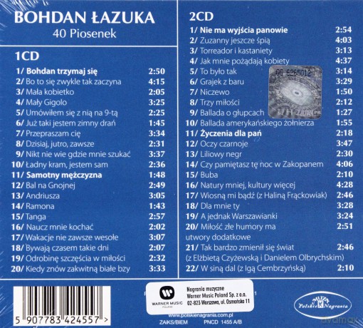 Bohdan Łazuka: 40 Piosenek (digipack) [2CD]