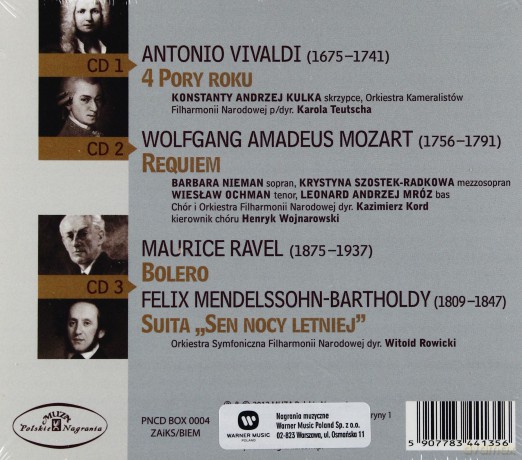 Vivaldi, Mozart, Ravel, Mendelssohn: Słynne Dzieła Muzyki Klasycznej [3CD]