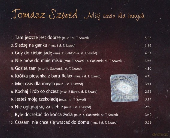 Tomasz Szwed: Miej Czas Dla Innych (digipack) [CD]