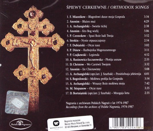Gedda, Mróz, Zespół Muzyki Cerkiewnej: Śpiewy Cerkiewne [CD]