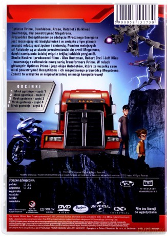 Transformers Prime sezon 1 cz. 1 [DVD]