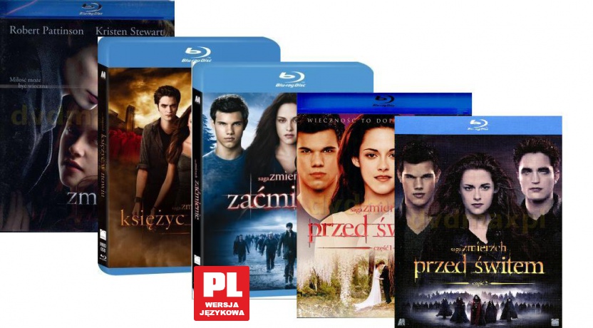 Zmierzch Quadrilogy: Zmierzch / Księżyc w nowiu / Zaćmienie / Przed Świtem Pakiet [5Blu-Ray]