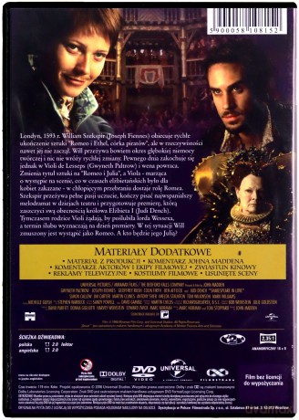 Zakochany Szekspir (100-lecie UNIVERSAL) [DVD]