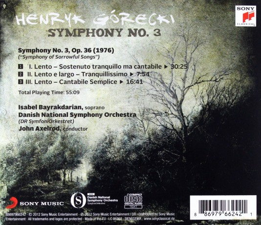 John Axelrod: Gorecki: Symphony No. 3 'Symphony Of Sorrowful Songs' [CD]