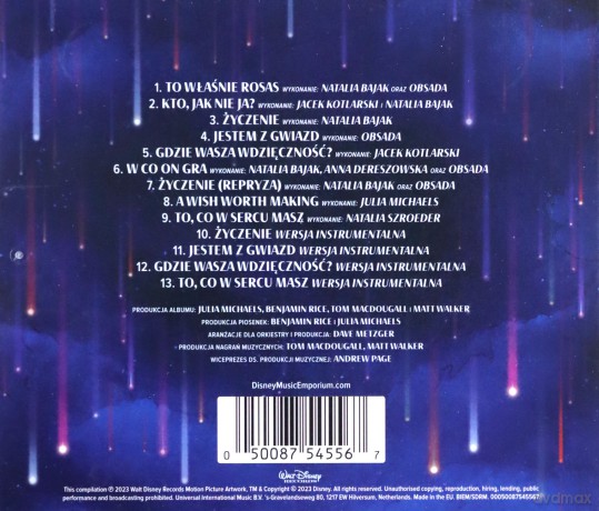 Życzenie - Wish soundtrack (PL) (Disney) [CD]