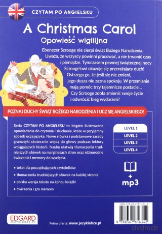 A Christmas Carol. Opowieść wigilijna - Charles Dickens, Paweł Leszczyński, Zuzanna Wollny [KSIĄŻKA]