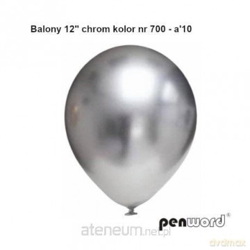 Balony chromowane srebrne 30,5cm 10szt