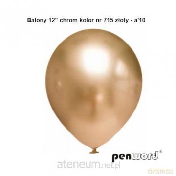 Balony chromowane złote 30,5cm 10szt