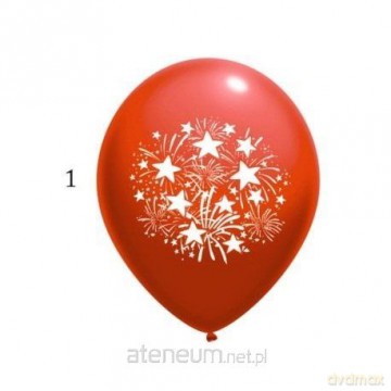 Balony z nadrukiem sylwestrowym 25,5cm 25szt