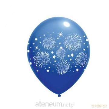 Balony z nadrukiem sylwestrowym 25,5cm 25szt
