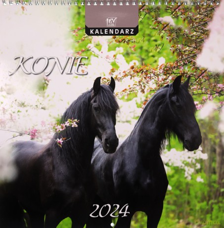 Kalendarz 2024 30x60 13 plansz Konie [KALENDARZ]