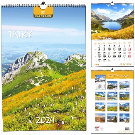 Kalendarz 2024 B3 7 plansz Tatry [KALENDARZ]