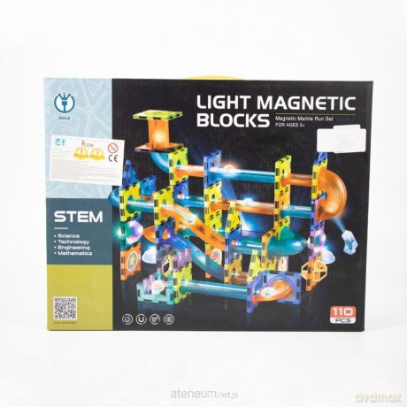 Klocki magnetyczne zjeżdżalnia ze światłem 110el [KLOCKI]