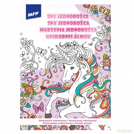 Kolorowanka antystresowa Marzenia jednorożca