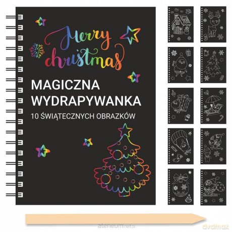 Magiczne obrazki do wydrapywania Merry Christmas