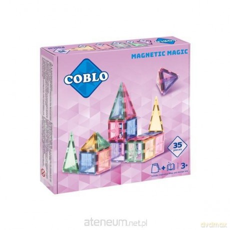 Magnetyczne klocki konstrukcyjne Pastel 35 el. [KLOCKI]