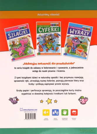 Piszę i koloruję. Literki. Edukacyjne malowanki - Agnieszka Bator [KSIĄŻKA]