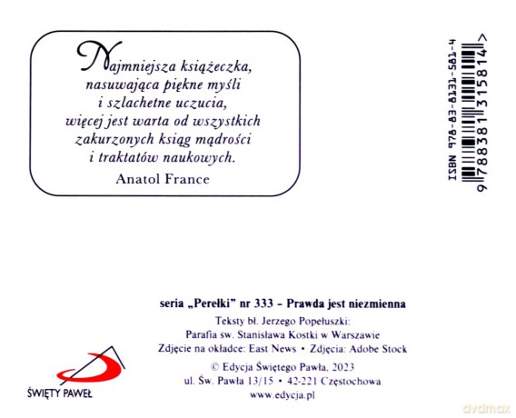 Prawda jest niezmienna - Jerzy Popiełuszko [KSIĄŻKA]