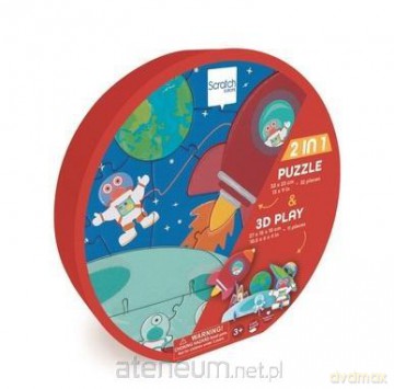 Puzzle 2w1 2D i 3D scenografia Kosmos [PUZZLE]