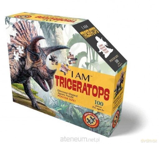 Puzzle konturowe 100 I am - Triceratops [PUZZLE]