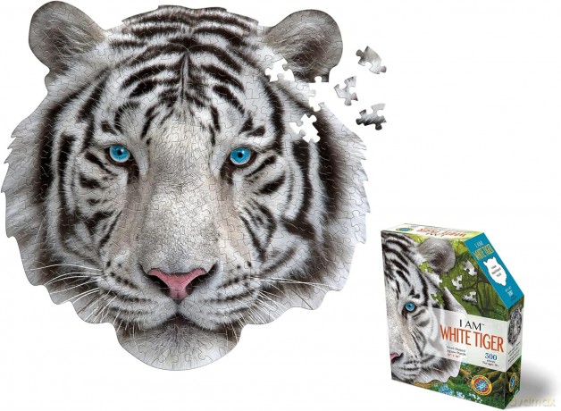 Puzzle konturowe 300 I am - Biały Tygrys [PUZZLE]