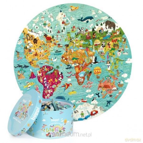 Puzzle okrągłe 150 Mapa świata [PUZZLE]