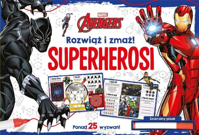 Rozwiąż i zmaż! Superherosi. Marvel Avengers [KSIĄŻKA]