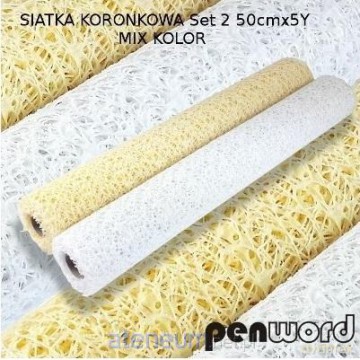 Siatka koronkowa 50cmx457cm MIX