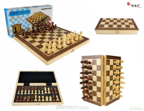 Szachy drewniane magnetyczne premium 29,5*29,5cm [GRA PLANSZOWA]