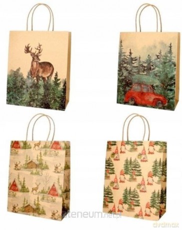 Torba prezentowa 21x25,5 papier brown craft mix