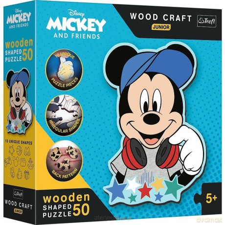 TREFL Puzzle drewniane 50 W świecie Mickey [PUZZLE]