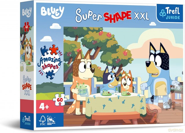 TREFL Super Shape XXL 60 Bluey i przyjaciele [PUZZLE]