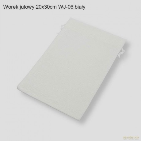 Woreczek jutowy biały 30x20cm