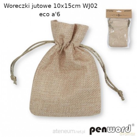 Woreczki jutowe eco 10x15cm 6szt