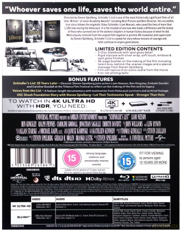 Schindler's List (Lista Schindlera) [Blu-Ray 4K]+[2xBlu-Ray]