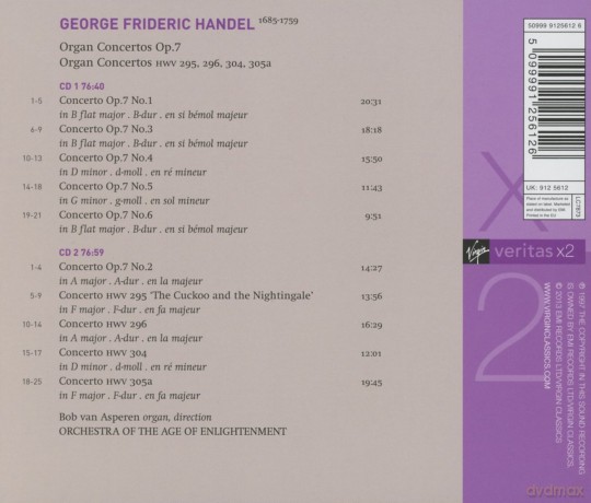 Asperen: Veritas X2-Organ Concertos Op.7 [2CD]