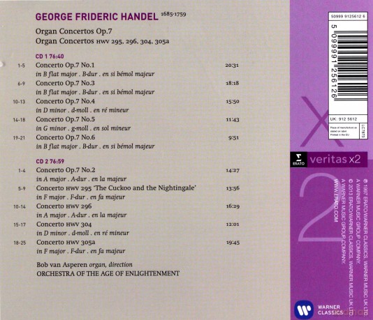 Asperen: Veritas X2-Organ Concertos Op.7 [2CD]