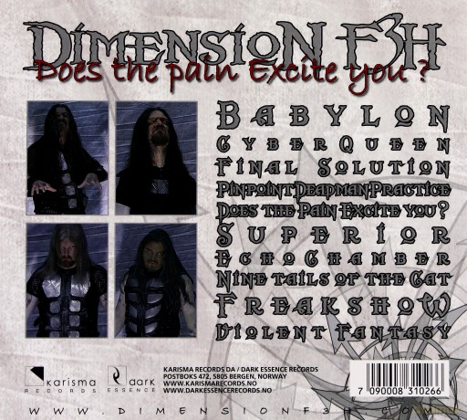 Dimension F3h: Does The Pain Excite You (digipack) [CD]
