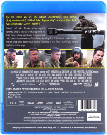 Furia (2014) [Blu-Ray]