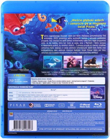 Gdzie jest Dory? (Disney) [Blu-Ray]