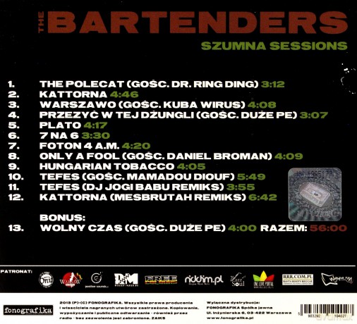 The Bartenders: Szumna sessions (digipack) [CD]