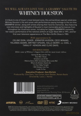 Whitney Houston: We Will Always Love You: A Grammyž Salute To Whitney Houston [DVD]