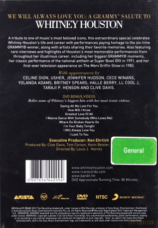 Whitney Houston: We Will Always Love You: A Grammyž Salute To Whitney Houston [DVD]