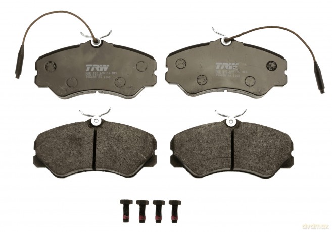 Zestaw klocków hamulcowych, hamulce tarczowe TRW GDB447 Peugeot Fiat Citroen Alfa Romeo