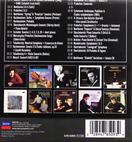 Vladimir Ashkenazy: 50 Years Of Decca Original Jackets Collection [50CD]