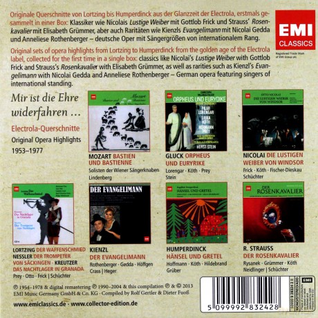 Hermann Prey/Rudolf Schock/Lisa Della Casa/Leonie Rysanek/Elisabeth Grummer: Mir Ist Die Ehre Widerfahren - Original Opera Highlihts (Limited) [7CD]